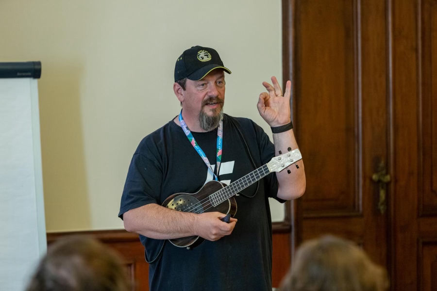 Tim Teaching a Workshop in Poland